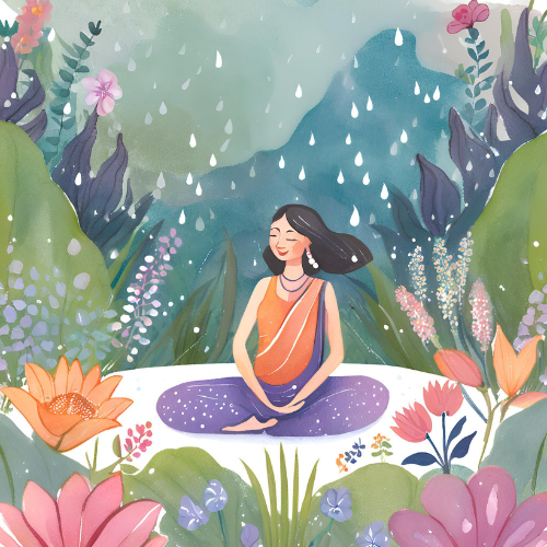 yogini im regen yogini im regen